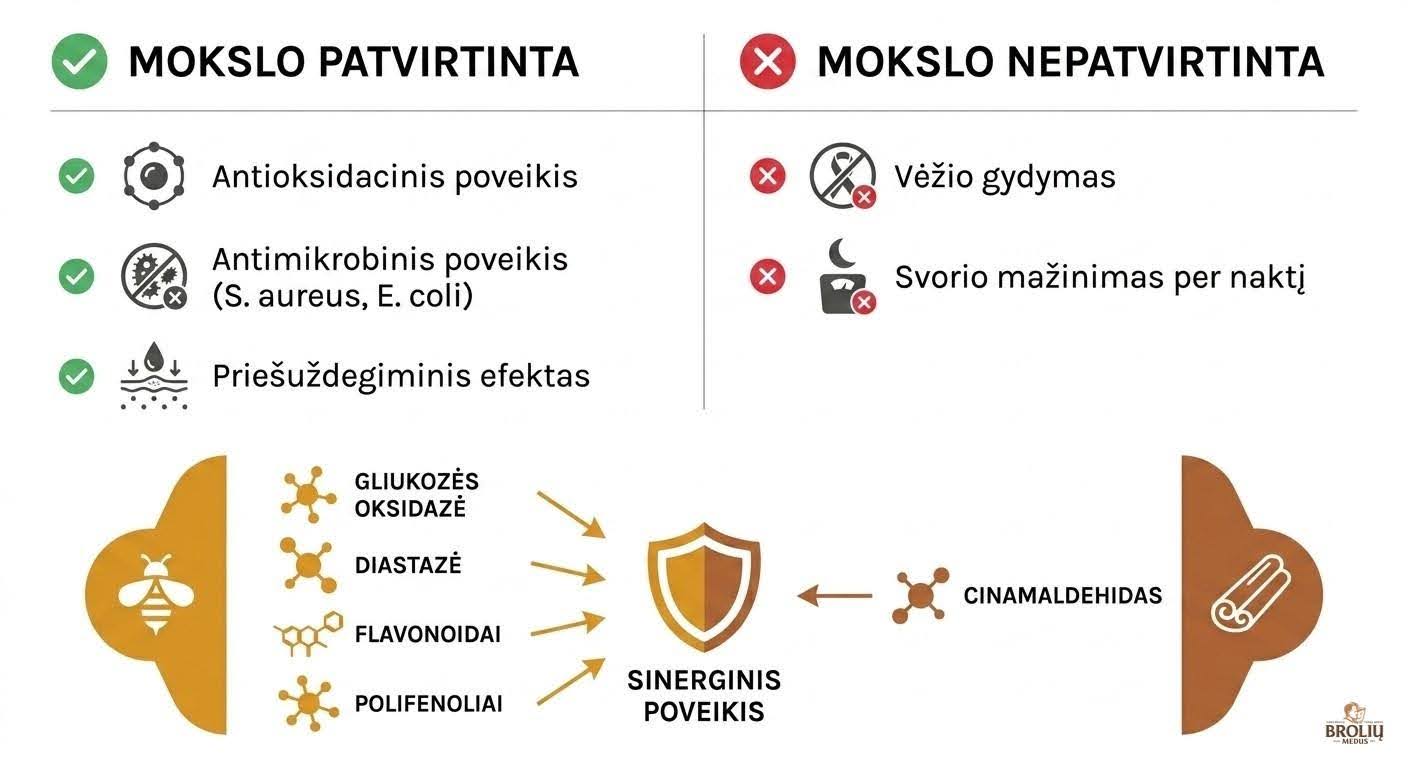 Honey with cinnamon: benefits, proportions and how to use it safely 2 mokslo